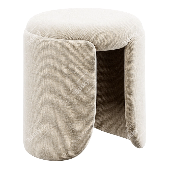 Elegant Petal Stool 3D model image 2