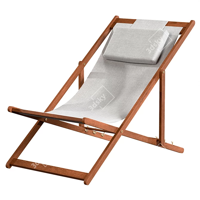 Acacia Deck Chair | UV Unwrapped | 8192x8192 Texture 3D model image 2