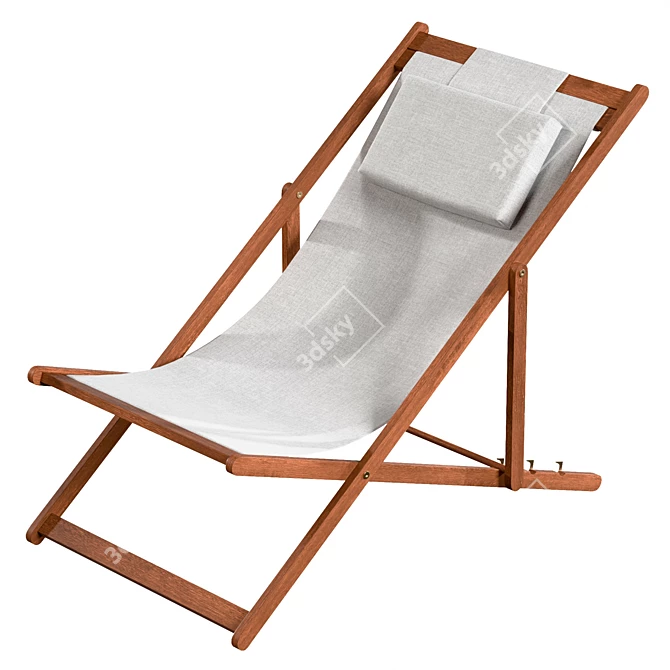 Acacia Deck Chair | UV Unwrapped | 8192x8192 Texture 3D model image 5