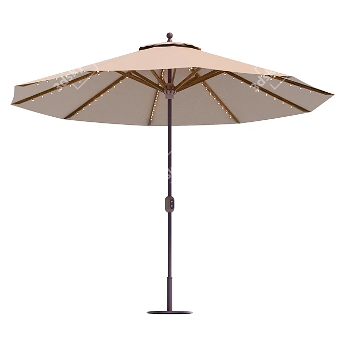 Premium Octagon Patio Umbrella 3D model image 1