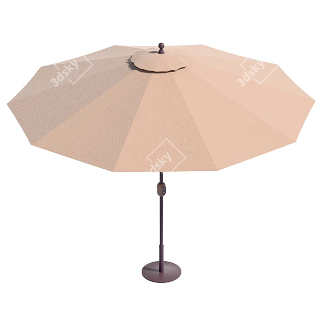 Premium Octagon Patio Umbrella 3D model image 3