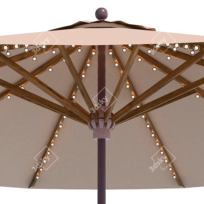 Premium Octagon Patio Umbrella 3D model image 5