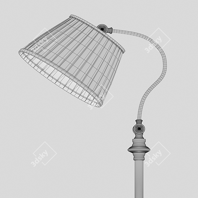 Havana Bronze Floor Lamp with Wireless Charging 3D model image 2