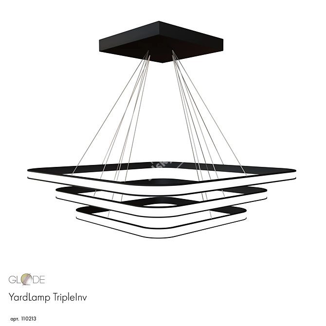 Modern TripleInv YardLamp by GLODE 3D model image 1