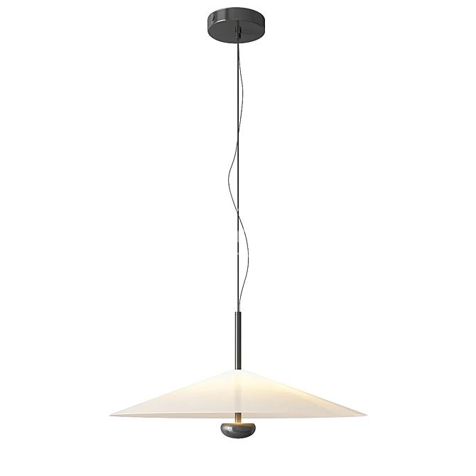 Sleek Cone Pendant Light 3D model image 4