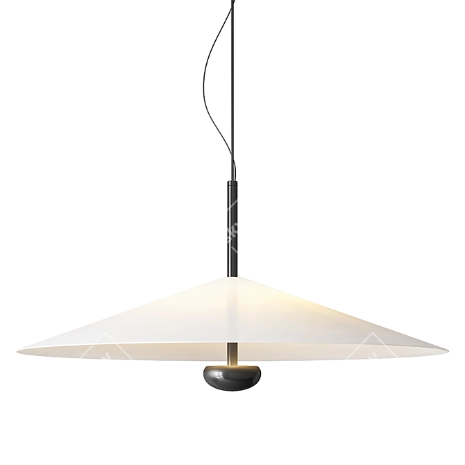 Sleek Cone Pendant Light 3D model image 5