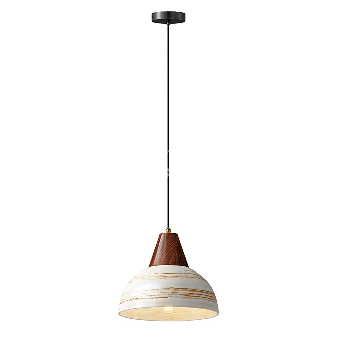 Handcrafted Ceramic Pendant Light 3D model image 2