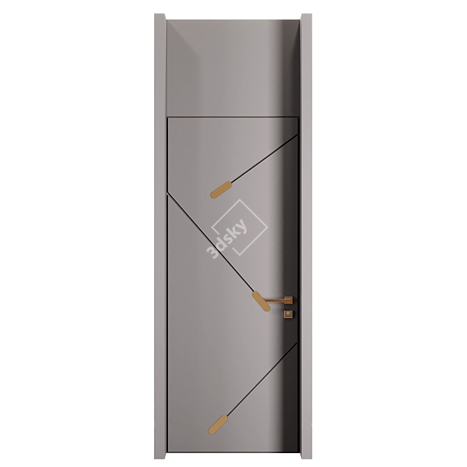 Modern Entrance Door Set 86 3D model image 2