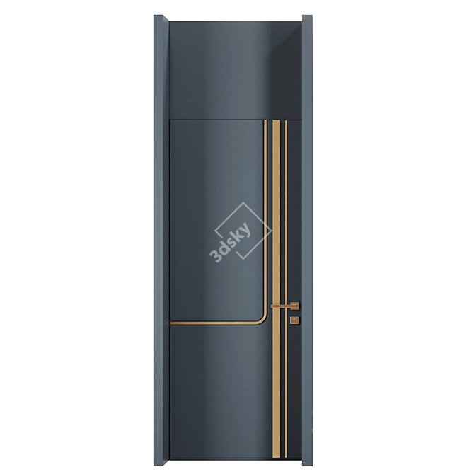 Modern Entrance Door Set 86 3D model image 4