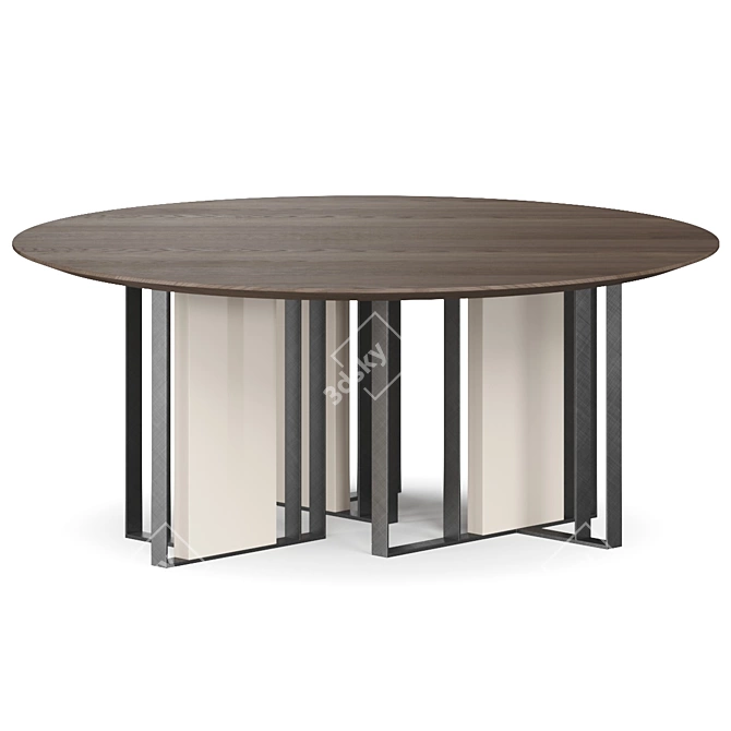 Contemporary Ravello Dining Table Set 3D model image 2