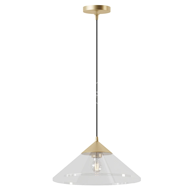 Retro Nordic Flair Pendant Light 3D model image 2