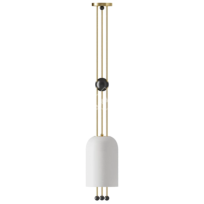 Modern Pendant Lamp: LANDER by Lampatron 3D model image 2