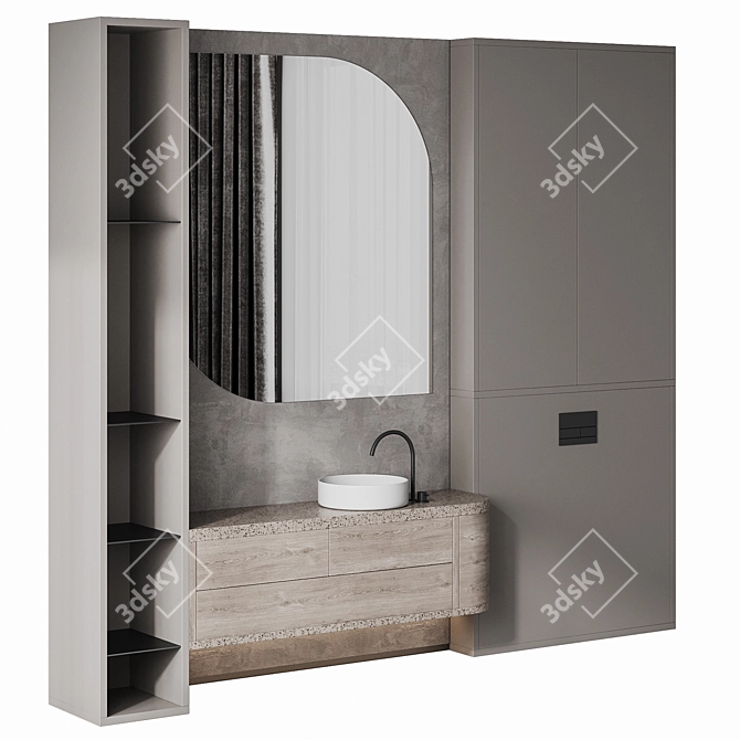 Modern Bathroom Furniture Set  3D model image 3