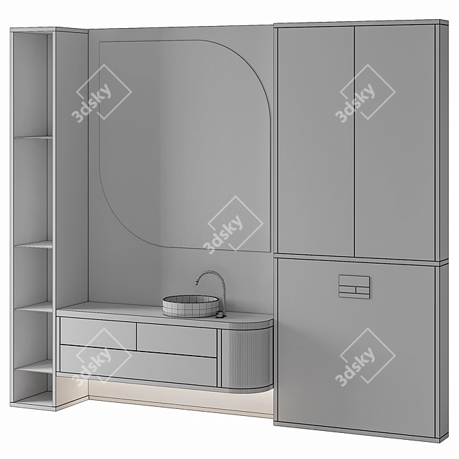 Modern Bathroom Furniture Set  3D model image 6