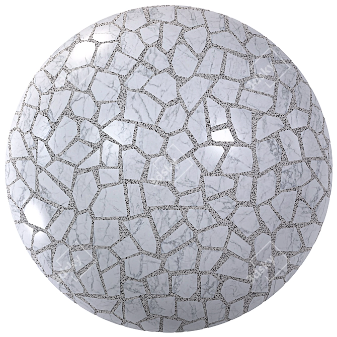 Particle Terrazzo Mosaic Panel Collection 3D model image 4