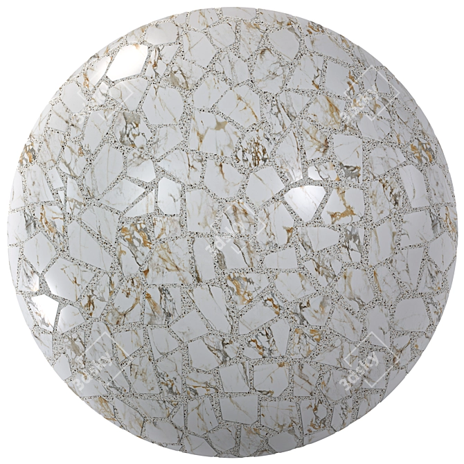 Particle Terrazzo Mosaic Panel Collection 3D model image 5