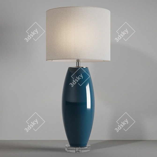 Elegant Louvre Home Malta Table Lamp 3D model image 5