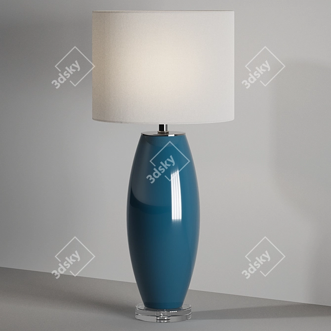 Elegant Louvre Home Malta Table Lamp 3D model image 6