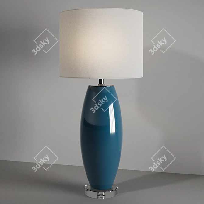 Elegant Louvre Home Malta Table Lamp 3D model image 7