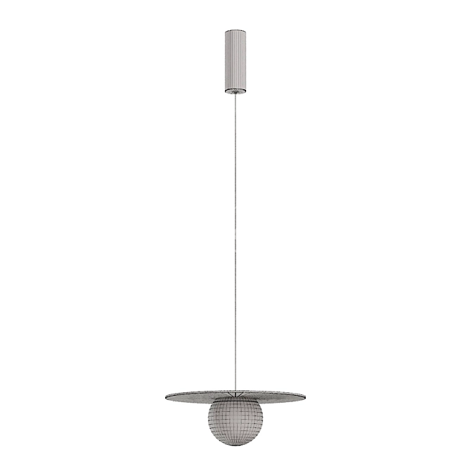 Sleek Pendant Light Model 3D model image 4