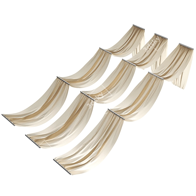 Versatile Ceiling Drape Panels 3D model image 4