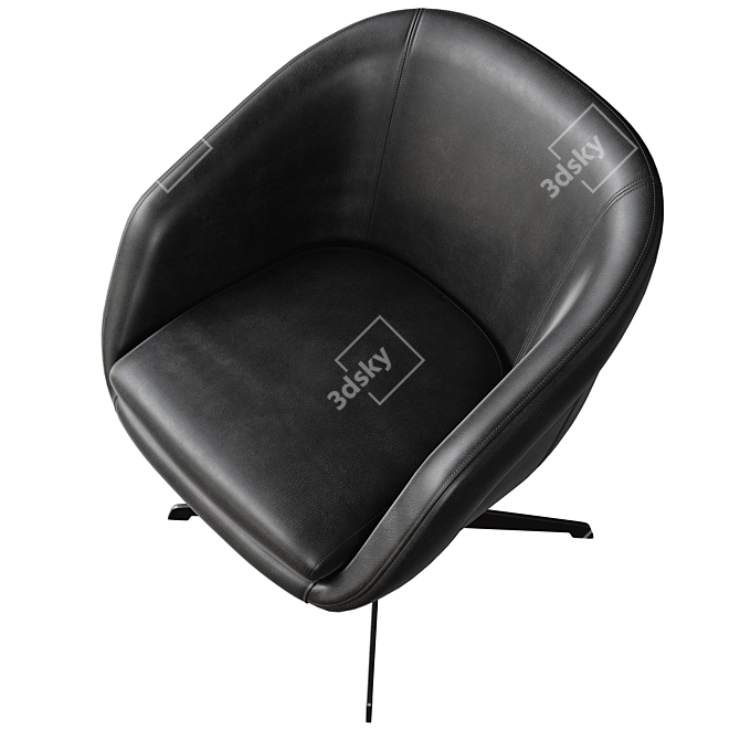 Wayne Enterprises Leather Swivel Chair 3D model image 4