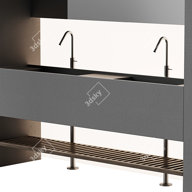 Sleek Illuminated Bathroom Furniture 3D model image 3