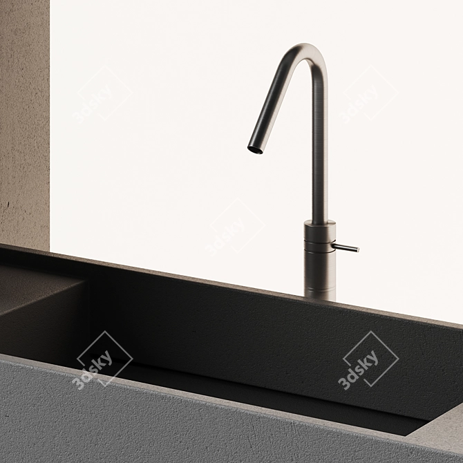 Sleek Illuminated Bathroom Furniture 3D model image 4