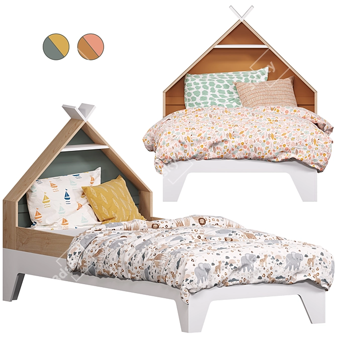 Vertbaudet Kids Bed Tipili Line 3D model image 1