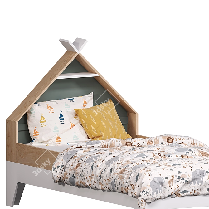 Vertbaudet Kids Bed Tipili Line 3D model image 3