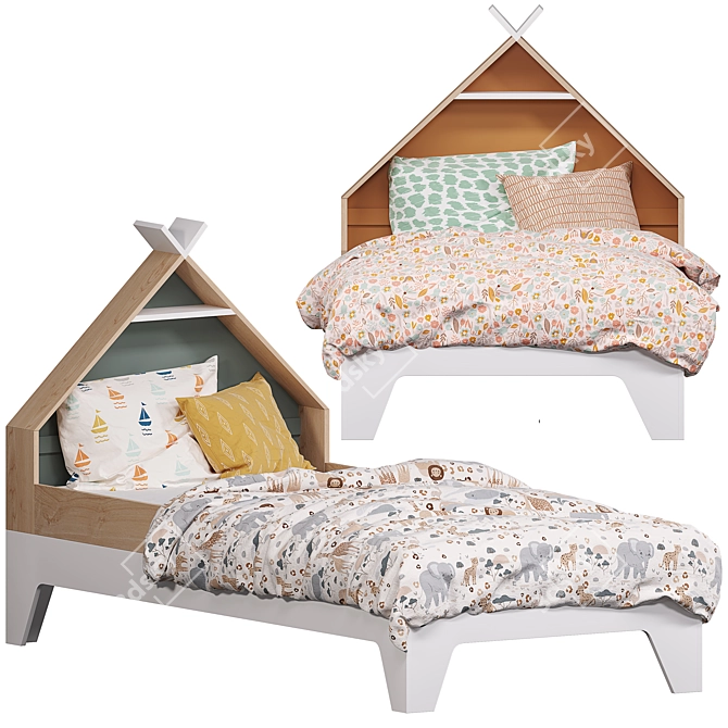 Vertbaudet Kids Bed Tipili Line 3D model image 6