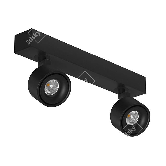 Rotating LED Ceiling Light Discreet 3D model image 3