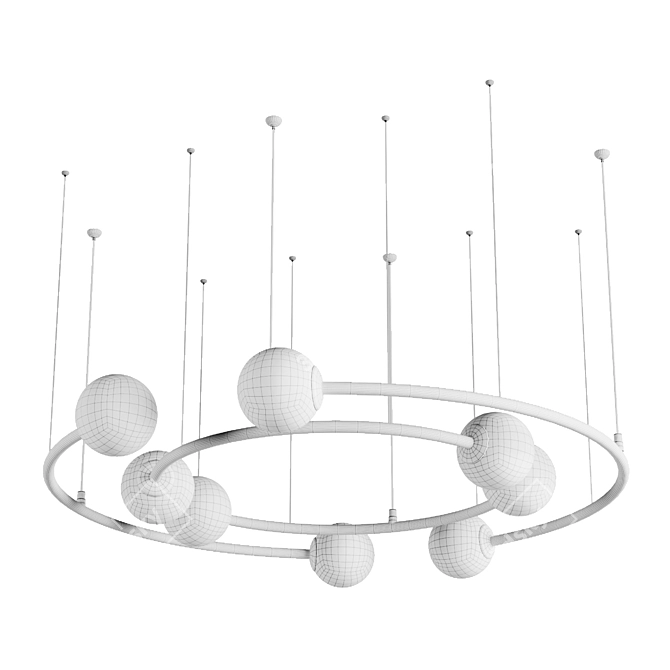 Infinite Gold Ceiling Light 3D model image 2