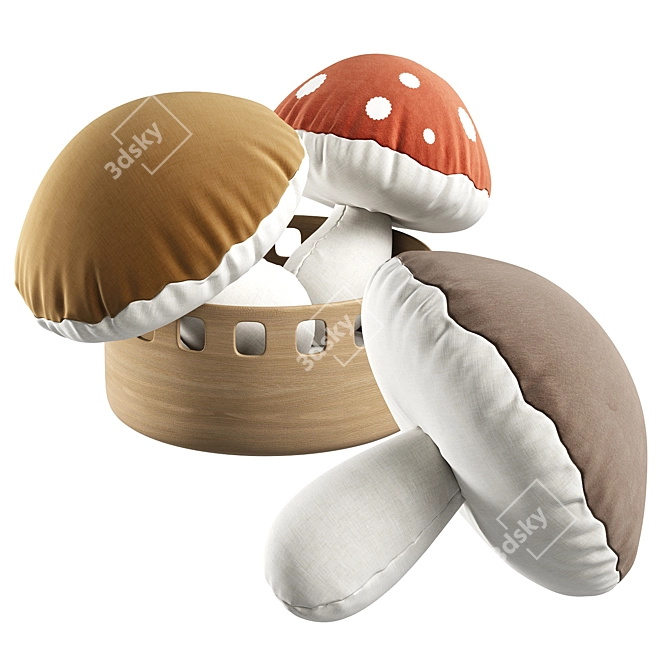 Forest Mushroom Plush Toy 3D model image 1