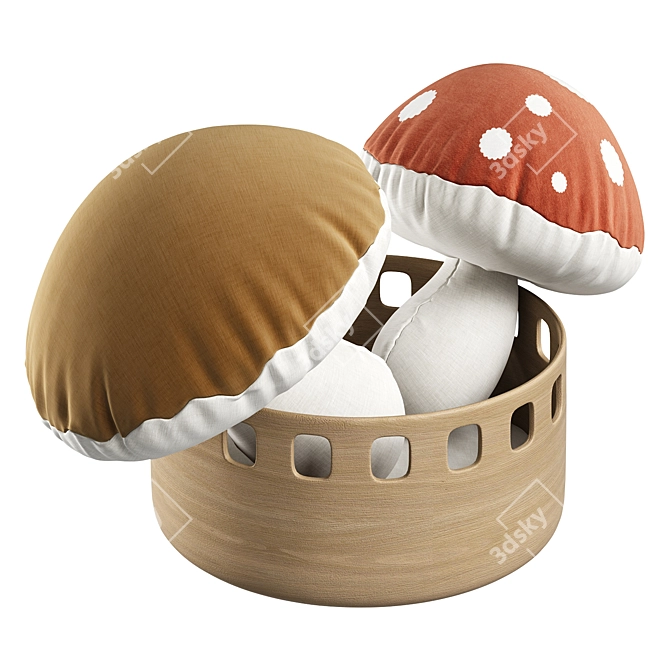 Forest Mushroom Plush Toy 3D model image 2