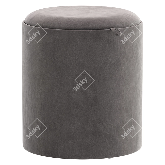 Hygge S Pouf Table with Beige Color Storage 3D model image 2