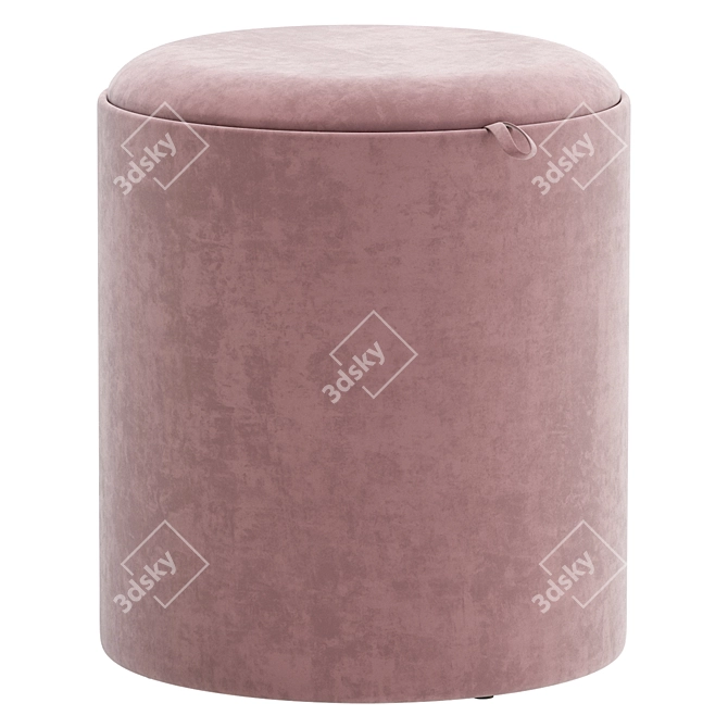 Hygge S Pouf Table with Beige Color Storage 3D model image 4