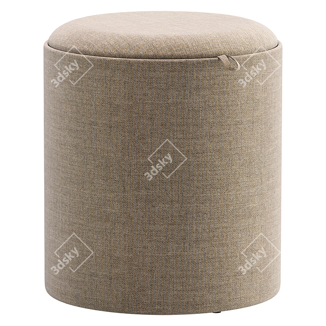 Hygge S Pouf Table with Beige Color Storage 3D model image 6