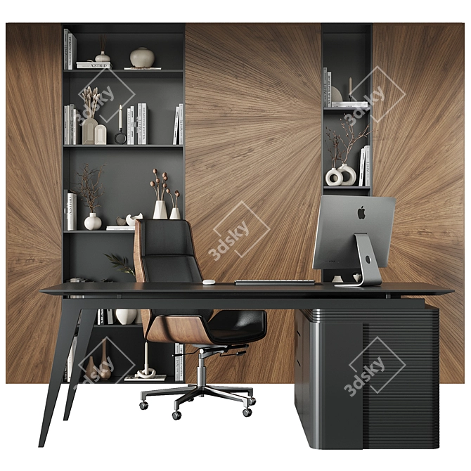 Modern Office Set14 Furniture Kit 3D model image 1