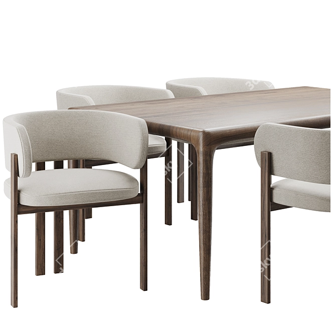 Bay Dining Chair Set: 2016 3D model image 5