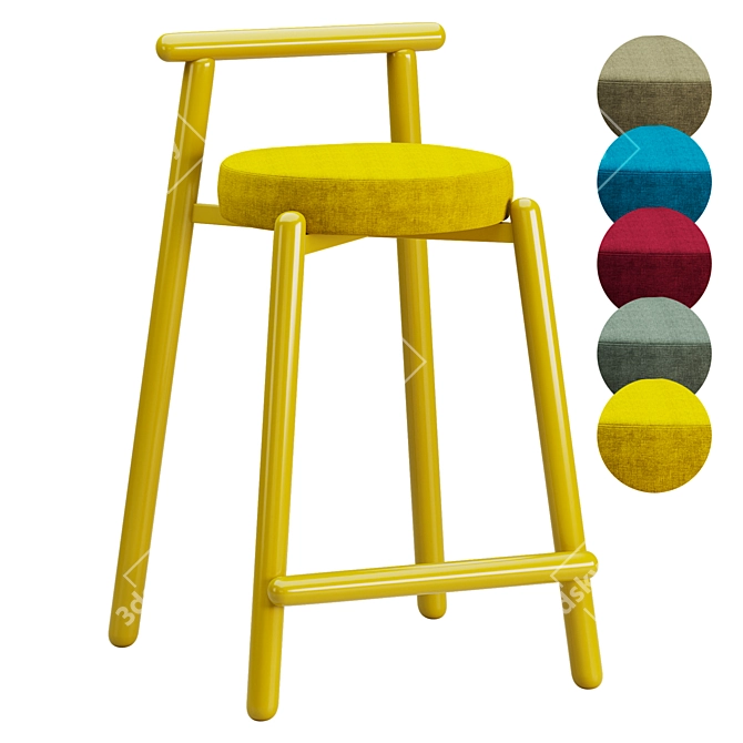 Modern Model Bar Stool Baranych 3D model image 1