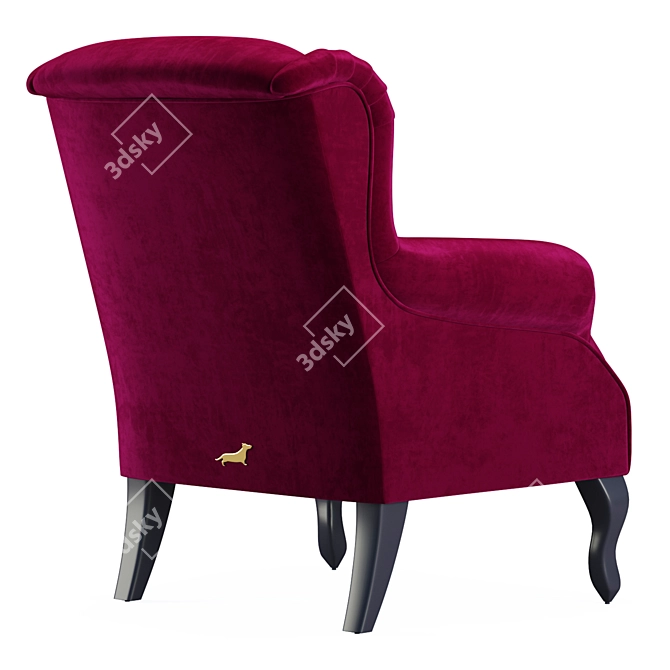 Luxury Velvet Armchair: THEATRO 3D model image 3