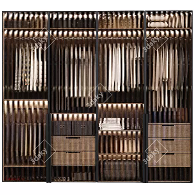 Modern Wardrobe Model for Room 3D model image 1