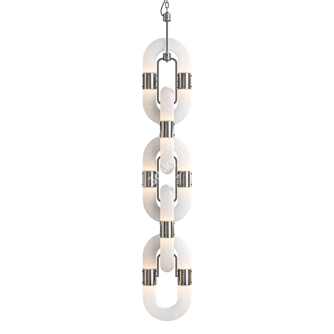Luminous Interlocking Acrylic Pendant 3D model image 2