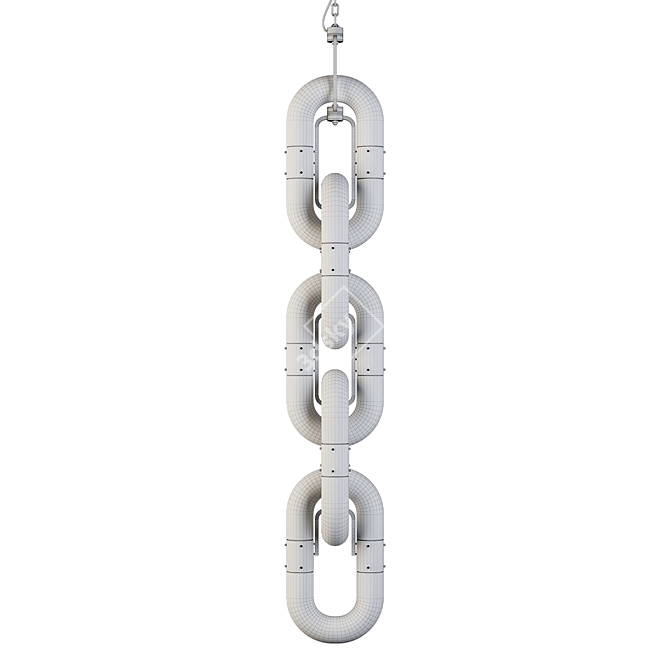 Luminous Interlocking Acrylic Pendant 3D model image 7