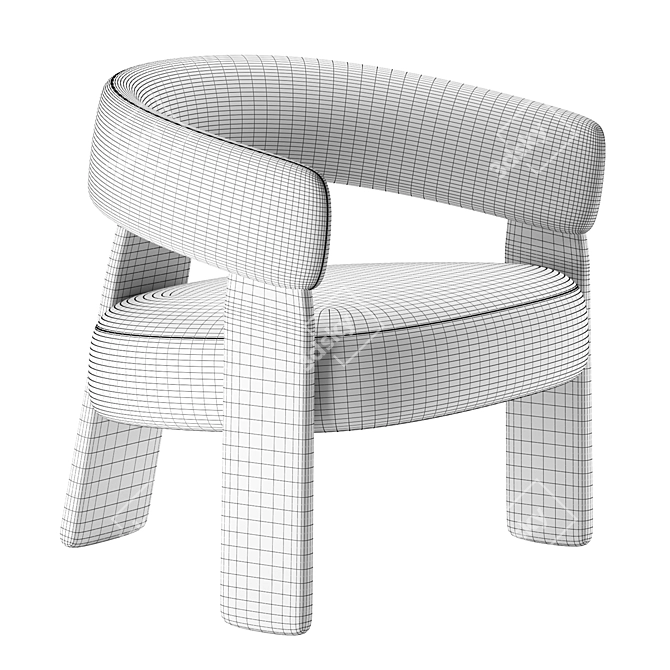 ORU Armchair: Modern Comfort Design 3D model image 5