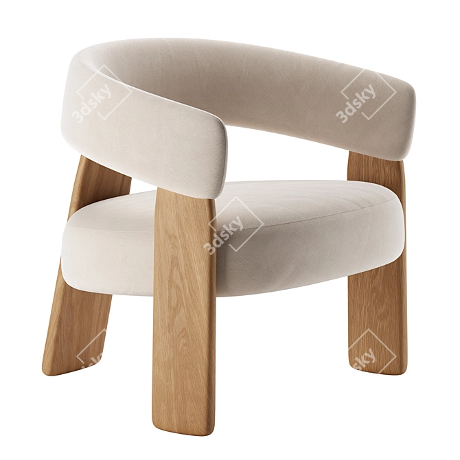 ORU Armchair: Modern Comfort Design 3D model image 6