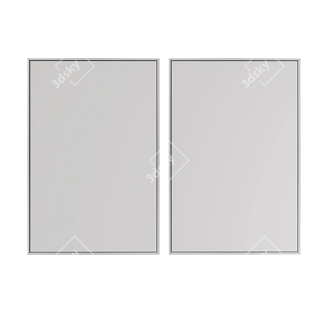 Dual Canvas Art Set 3D model image 3