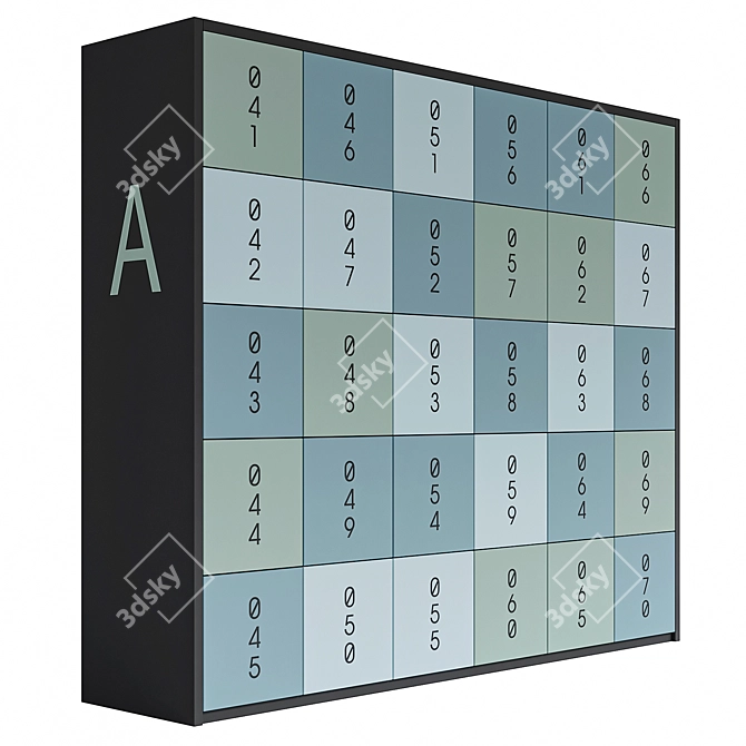 Professional Office Locker Design Set 3D model image 2