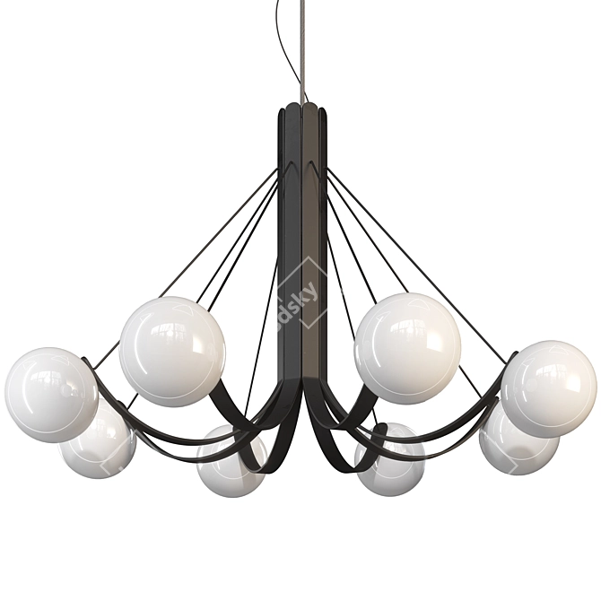 Elegant LUDEN Chandelier: 3D Model 3D model image 1